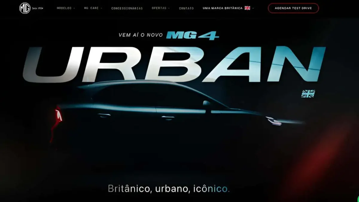 Lançamento do MG4 Urban se aproxima e modelo ganha site exclusivo