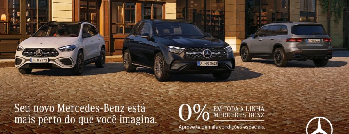 Mercedes-Benz lança campanha com taxa zero e bônus na troca do usado