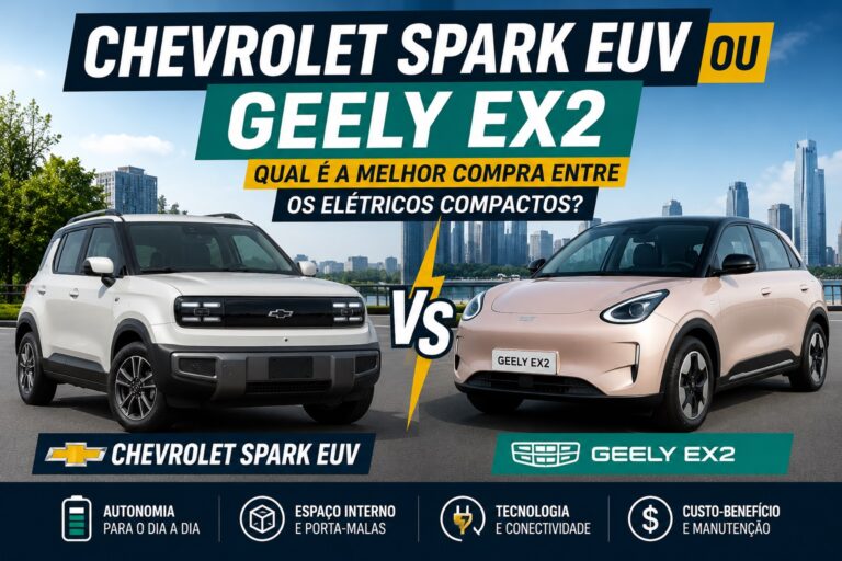 Chevrolet Spark EUV ou Geely EX2: qual é a melhor compra entre os elétricos compactos?