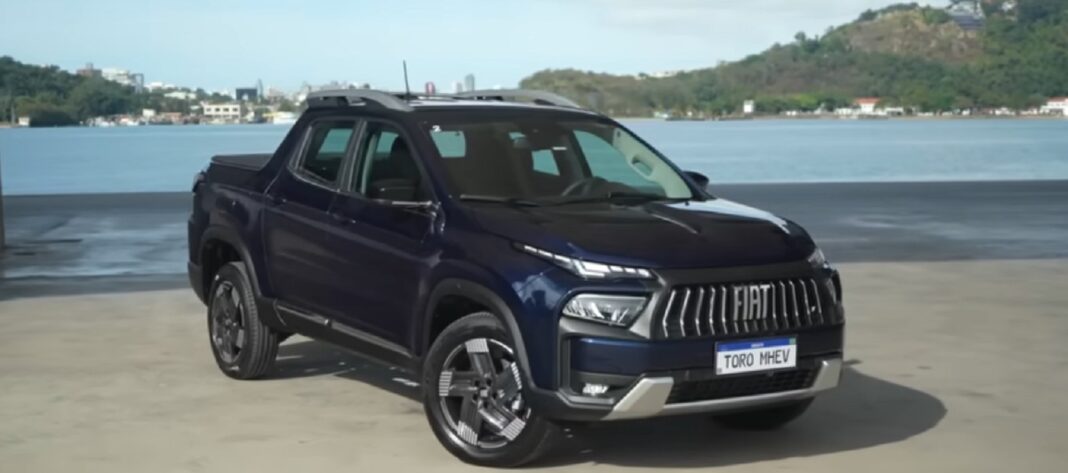 Nova Fiat Toro Volcano 2027 fica híbrida e promete gastar menos combustível