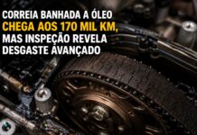 Correia banhada a óleo chega aos 170 mil km, mas inspeção revela desgaste avançado