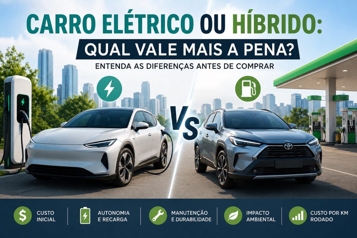 Carro elétrico ou híbrido: qual vale mais a pena? Entenda as diferenças antes de comprar