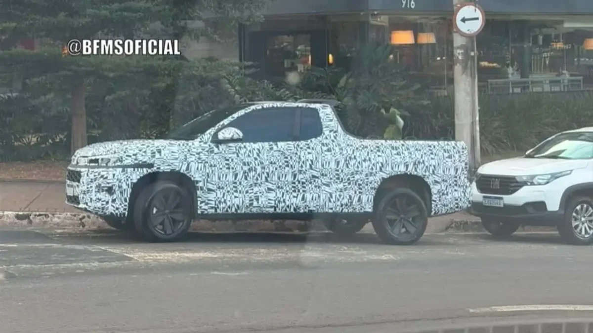Flagra revela nova Volkswagen Tukan cabine simples em fase de testes