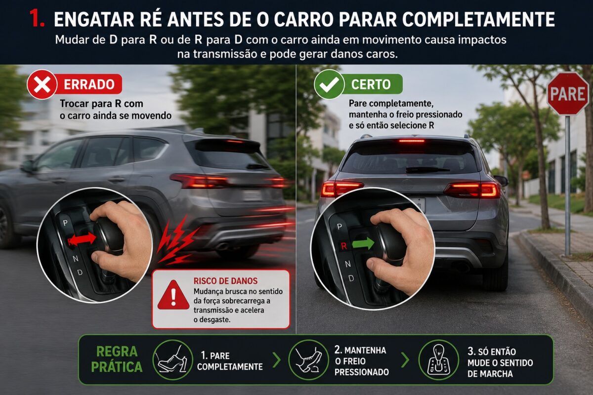 Câmbio automático: 10 erros que podem reduzir a vida útil e aumentar o custo de manutenção