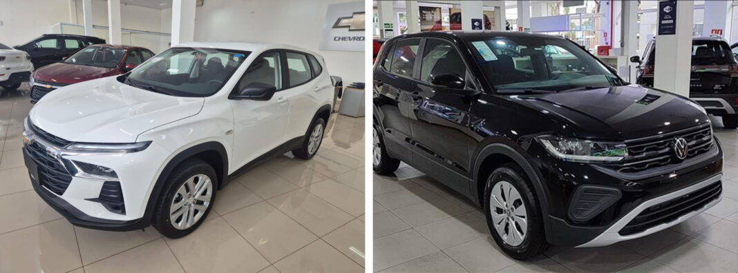 Chevrolet Tracker AT Turbo ou Volkswagen T-Cross Sense para PcD? qual SUV entrega o melhor custo-benefício