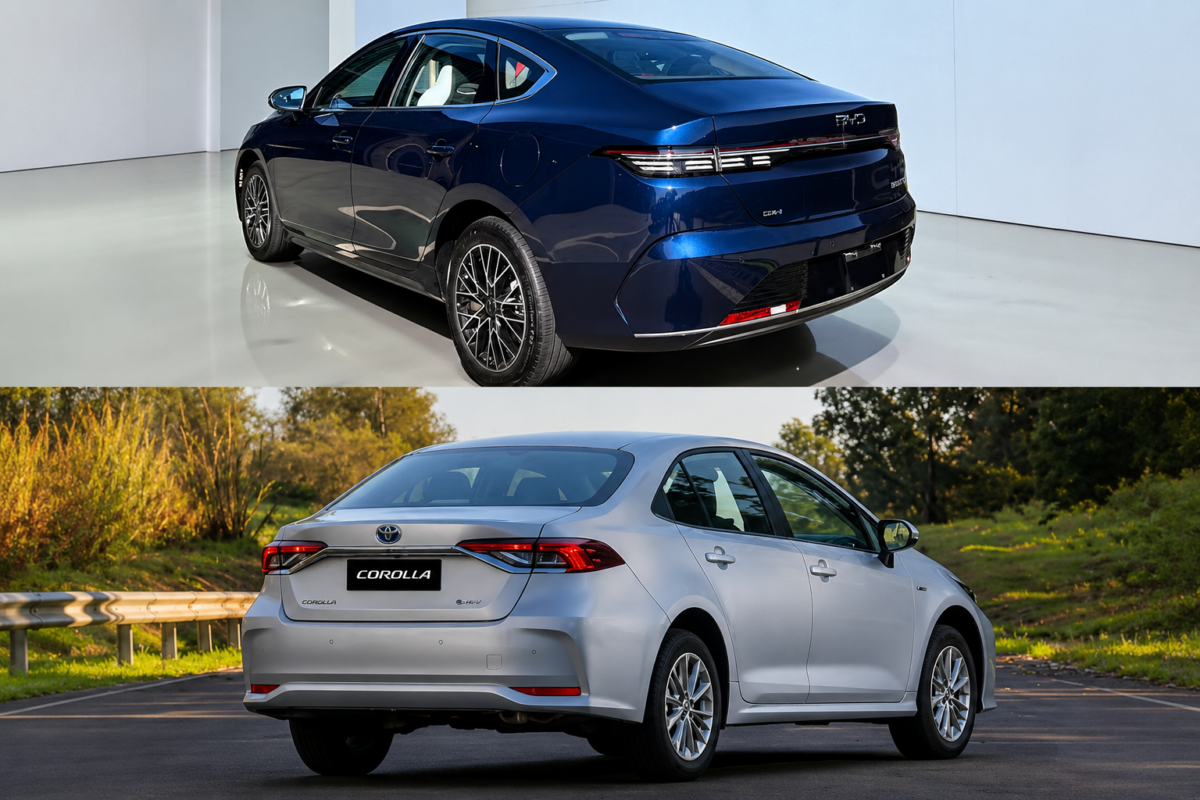 BYD King GS ou Toyota Corolla GLi Hybrid: qual sedã híbrido vale mais a pena comprar em 2026?