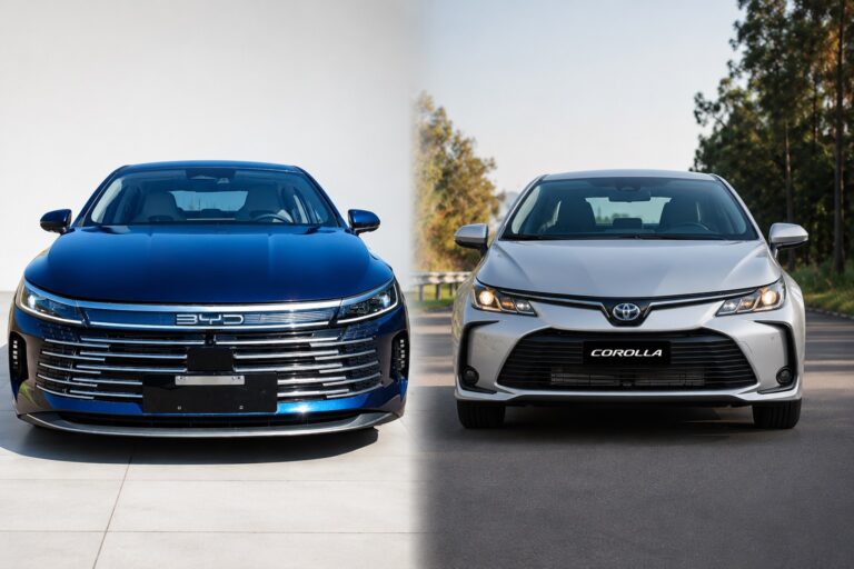 BYD King GS ou Toyota Corolla GLi Hybrid: qual sedã híbrido vale mais a pena comprar em 2026?