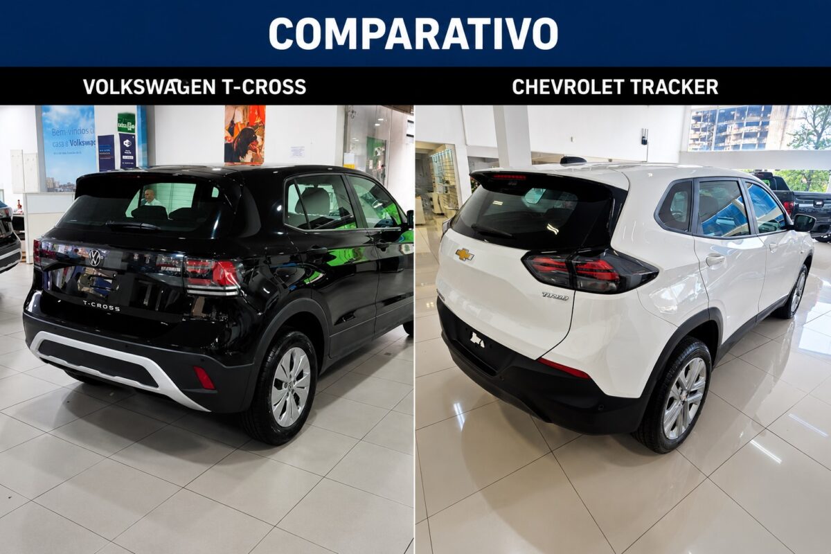 Chevrolet Tracker AT Turbo ou Volkswagen T-Cross Sense para PcD? qual SUV entrega o melhor custo-benefício