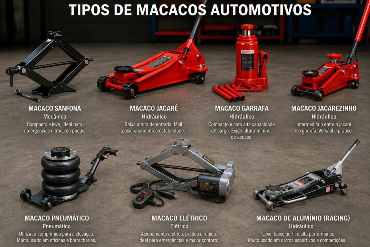 Qual o melhor macaco para carro? Veja os tipos, como escolher e usar com segurança