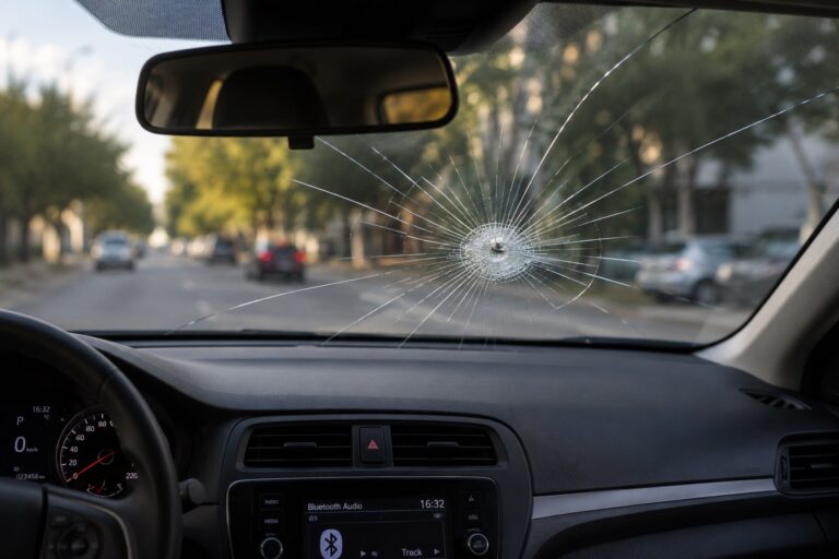Para-brisa trincado: quando dá para reparar, quando trocar e quando pode dar multa