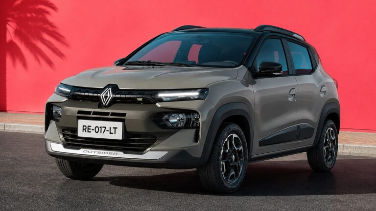 Renault Kwid 2027 visto de frente com novo visual
