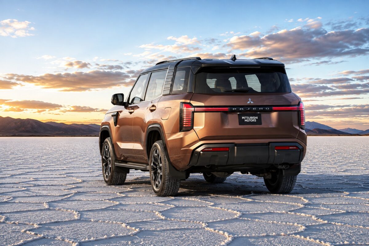 Traseira do novo Mitsubishi Pajero 2027